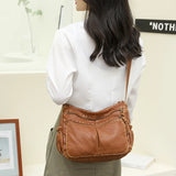 Fashionable Message PU Leather Women Shoulder Bags Business Lady Tote