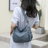 Fashionable Message PU Leather Women Shoulder Bags Business Lady Tote