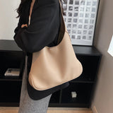 Fashionable Women's Shoulder Bags Top Brands PU Leather Big Pockets
