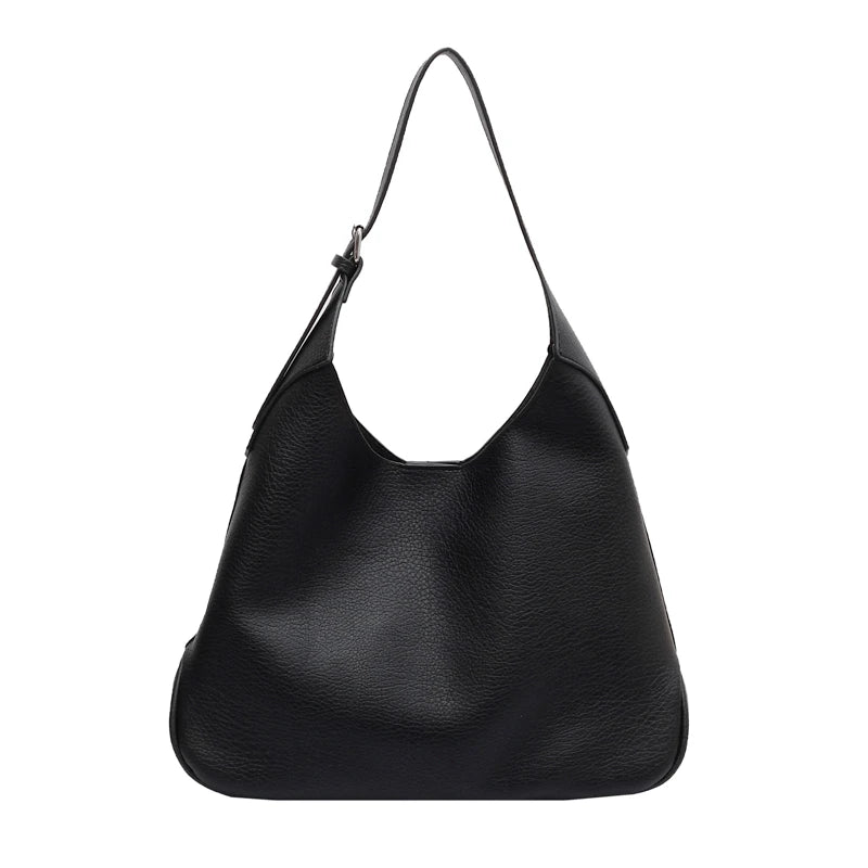 Fashionable Women's Shoulder Bags Top Brands PU Leather Big Pockets