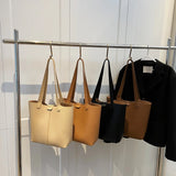 Women Shoulder Bags Tote PU Leather High Capacity Casual Multi-funct