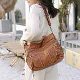 PU Leather Crossbody Shoulder Bags for Girls Women Lady Handbags Big Pockets