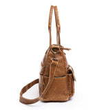 PU Leather Crossbody Shoulder Bags for Girls Women Lady Handbags Big Pockets