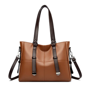 Fashionable PU Leather Tote Women Bags Shoulder Handbags