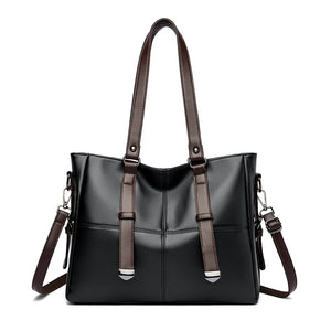 Fashionable PU Leather Tote Women Bags Shoulder Handbags