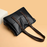 Fashionable PU Leather Tote Women Bags Shoulder Handbags