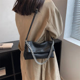Fashionable Solid Chain Shine Women Bags Party High Capacity Tote Multifunction