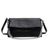 Fashionable Solid Chain Shine Women Bags Party High Capacity Tote Multifunction