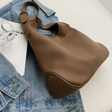 Trendy Women Shoulder Bag PU Leather Casual Tote Handbag Large Capacity