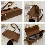 Retro PU Leather Underarm Shoulder Bag Women