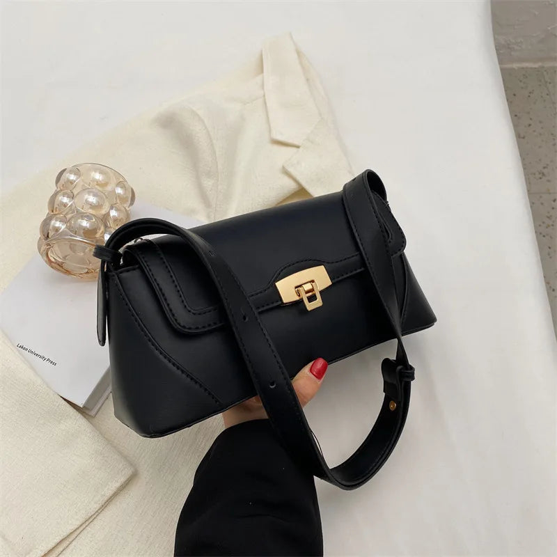 Retro PU Leather Underarm Shoulder Bag Women