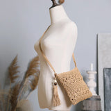 Hand-woven Bag Women Leisure Retro Shoulder Bags Beach Resort Retro Handbag