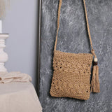 Hand-woven Bag Women Leisure Retro Shoulder Bags Beach Resort Retro Handbag