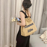 Leater Canvas Beach Bag Large Capacity Travel Tote Bags Shoulder Bag
