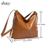Women's Leather Backpack Travel Bagpack with Large Capacity