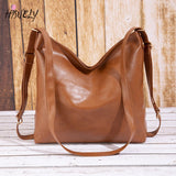 Women's Leather Backpack Travel Bagpack with Large Capacity