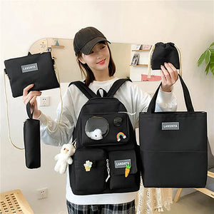 High-Capacity Female Backpack for School Travel