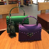 Hot Frosted Matte High Women's Solid Shoulder Crossbody Bag