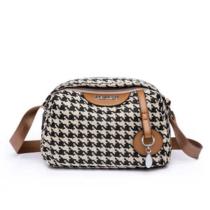 Houndstooth Women Handbags Female Shoulder Bags Lady's Cross Body Casual