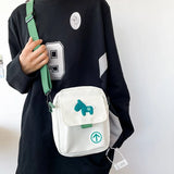 Japanese College Style Messenger Bag Funny Personality Cartoon Running Pony
