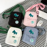 Japanese College Style Messenger Bag Funny Personality Cartoon Running Pony