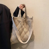 Retro Women's Crossbody Bag Knitted Woven Tote Bag