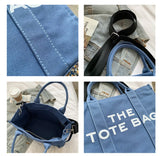 Literary Letters Large Canvas Crossbody Bag for Women