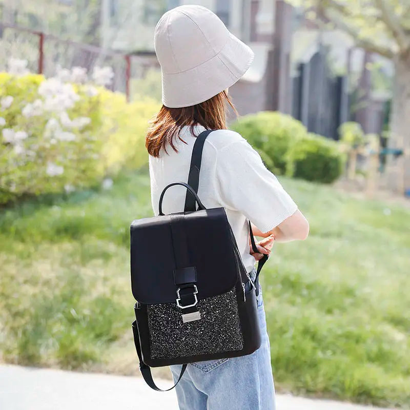 Anti-theft Oxford Cloth Sequins Backpack