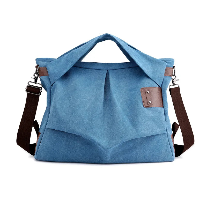 Canvas Foldable Women's Large Capacity Messenger Bag