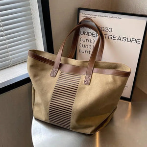 Ladies Canvas Shoulder Bag Large Capacity Casual Women's Handbag