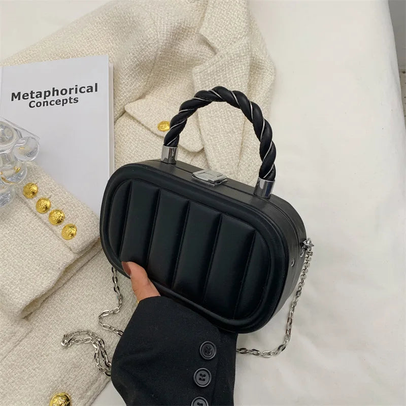 Women's Chain Handbag Box Bag Net Red Messenger Bag