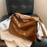Large Capacity Retro Texture Crossbody Bag Work Student