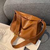 Large Capacity Retro Texture Crossbody Bag Work Student