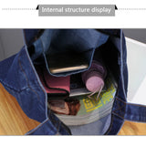 Women Shoulder Bags Casual Handbag Street Canvas Denim Shoulder B