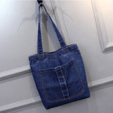 Women Shoulder Bags Casual Handbag Street Canvas Denim Shoulder B