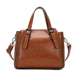 Vintage Leather Handbag High Casual Women Bag Ladies Shoulder Crossbody