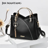 Women's PU Leather Shoulder Bag Large Capacity Messenger Bag