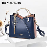 Women's PU Leather Shoulder Bag Large Capacity Messenger Bag