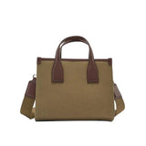 Mini Flap Handbag Canvas Shoulder Bag Small Tote Purse