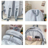 Multi-pocket Student Backpack School Bag For Teenage Girls Boys