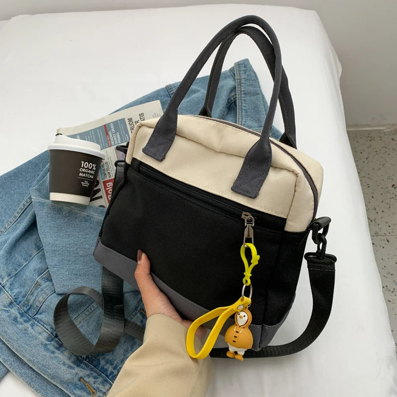 Panelled Nylon Shoulder Bag Women's Handbag