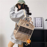 Multifunctional Ladies Student Backpack Solid High Nylon Youth Laptop Backpack