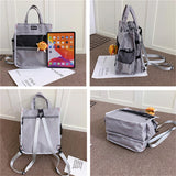 Multifunctional Ladies Student Backpack Solid High Nylon Youth Laptop Backpack