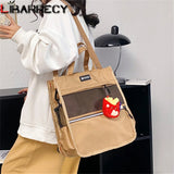 Multifunctional Ladies Student Backpack Solid High Nylon Youth Laptop Backpack