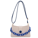 Chain Handbag Small Square Bag High Female Contrast Shoulder Bag