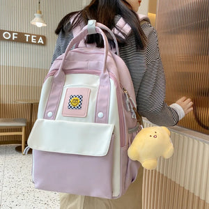 Nylon Waterproof School Bags for Teenage Girls Backpacks Women Travel Bags