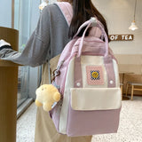 Nylon Waterproof School Bags for Teenage Girls Backpacks Women Travel Bags