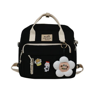 Nylon Waterproof Women Backpack Large Capacity School Bag