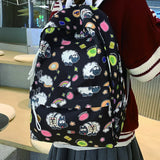 Nylon Women's Backpack Teenagers Girl Cartoons School Bag Female Travel Rucksack