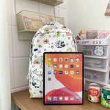 Nylon Women's Backpack Teenagers Girl Cartoons School Bag Female Travel Rucksack